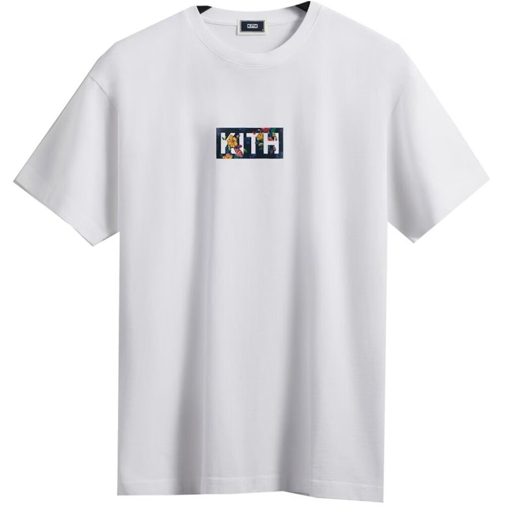 Kith Men's XL White Begonia‎ Floral Classic Logo Short Sleeve T Shirt Casual